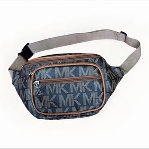 Brown Mary King Fanny Pack Belt Bag Faux Leather Excellent
